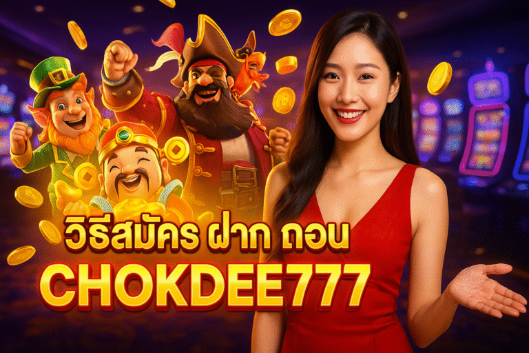 วิธีสมัคร ฝาก ถอน CHOKDEE777